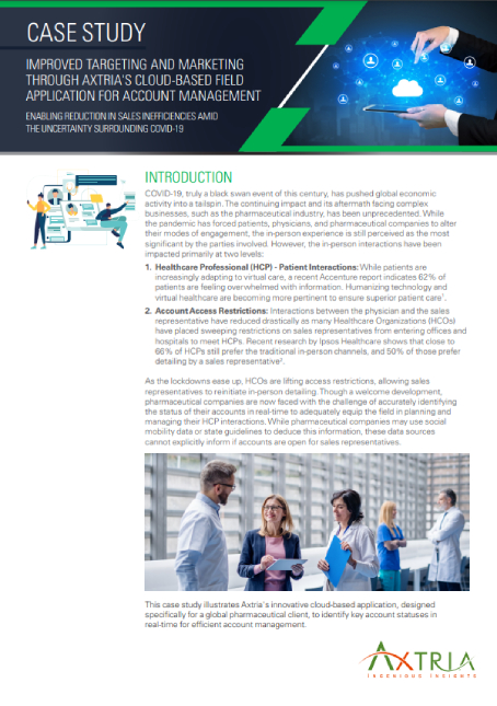 Download Case Study for Axtria's Cloud-Based Field Application