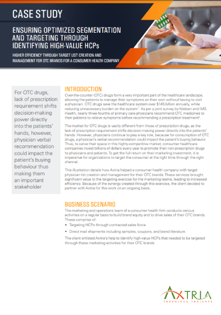 Download Case Study for Optimized HCP Targeting For A Consumer Health Company