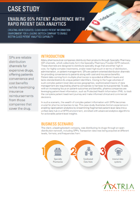 Download Case Study for Enabling 95% Patient Adherence With Rapid Patient Data Analytics
