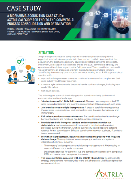 Download Case Study - Axtria SalesIQ™ For End-To-End Commercial Operations
